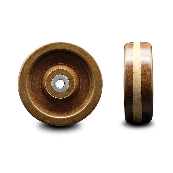 SCC - 4" High Temp Phenolic Wheel w/Roller Bearing - 1/2" Bore -600 lbs Capacity